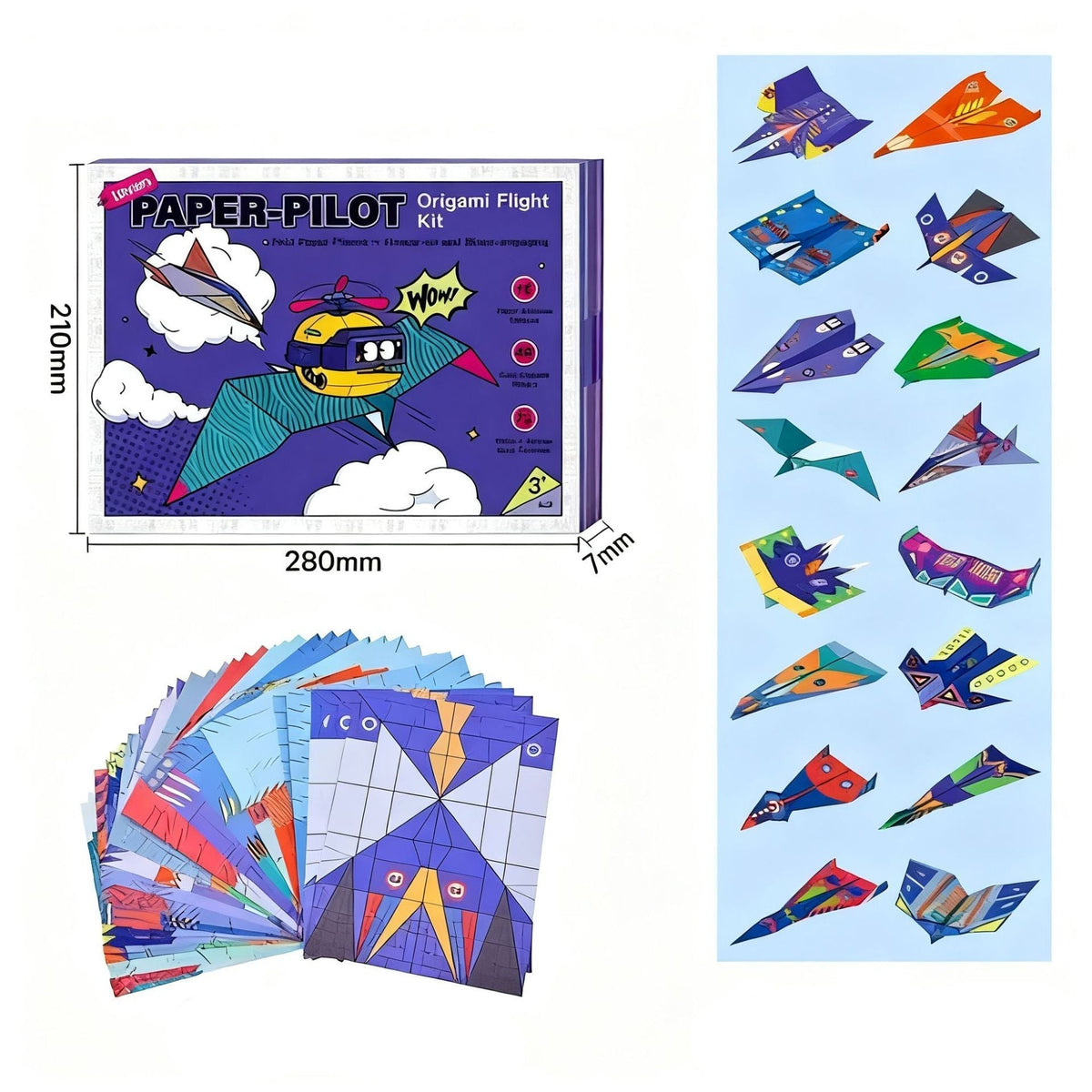 Fold It. Fly It. Love It ✈️ Origami Paper Plane Kit – Creative Folding & Flying Fun for Kids