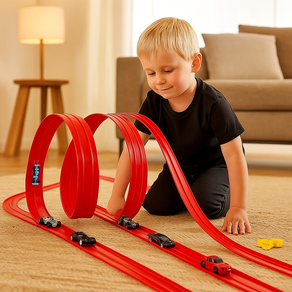 Flexible Racing Track Set โ Build, Bend & Race Your Own Ultimate Track