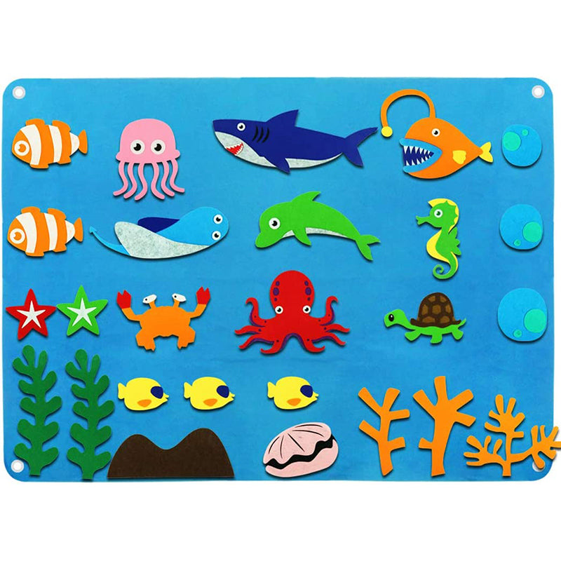 Montessori Felt Animal World – Creative Educational Play Board for Kids