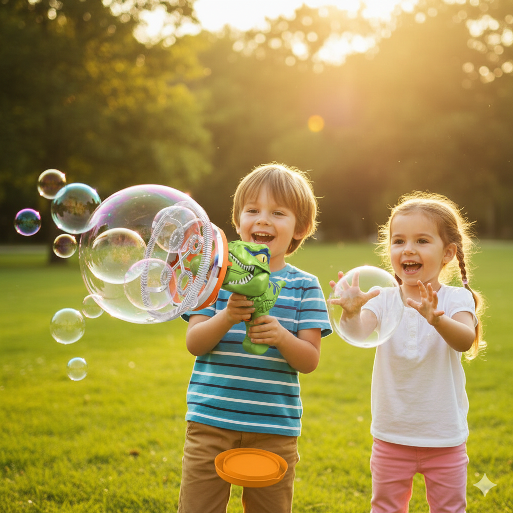 Bubble Dino– Magical Dinosaur Bubble Blaster for Kids
