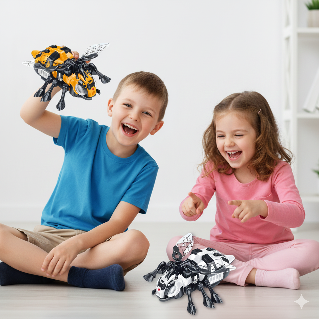 Crawling Bee - 360° Interactive Crawling Bee Toy with Lights & Sound